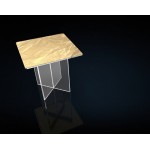 Dekorationstisch Höhe 75cm, eingelegte Stofffarbe wählbar**